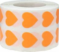 vibrant orange heart stickers: perfect for valentine's day crafting & scrapbooking - pack of 1,000 0.50 inch adhesive stickers logo