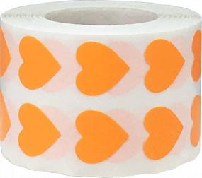 img 2 attached to Vibrant Orange Heart Stickers: Perfect for Valentine's Day Crafting & Scrapbooking - Pack of 1,000 0.50 Inch Adhesive Stickers