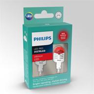 enhance safety with philips 3157rled ultinon led (red) bulbs - 2 pack logo