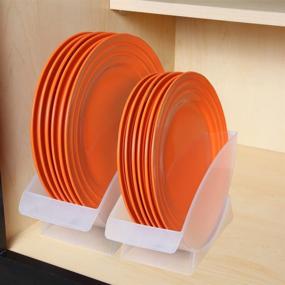 img 1 attached to 🍽️ Home-X 9-Inch Plate Stand: Salad/Dessert Plate Holder for Upright Display