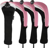 🏌️ andux 4pcs/pack long neck golf hybrid club head covers with interchangeable no. tags - ctmt-02: ultimate protection for your hybrid golf clubs logo