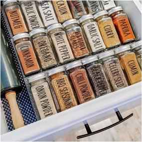 img 2 attached to 🏷️ 145 Preprinted Spice Jar Labels by Talented Kitchen: Clear Sticker, Water Resistant with Black All Caps Spice Names + Numbers for Rack Organization, Spice Jars. Enhanced SEO.