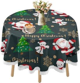 img 4 attached to Emelivor Christmas Tablecloth Resistant Circular