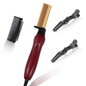 img 4 attached to Upgrade Your Natural Black Hair with our Hot Comb Electric Pressing Combs: The New Gold Standard in Hot Hair Straightening