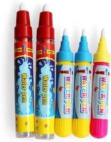 img 3 attached to ✒️ 5-Pack Aqua Doodle Pens for Water Drawing - Replacement Water Pen Set for Doodle Mat Water Book - Compatible with Aqua Doodle