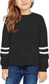 img 4 attached to 👚 Luvamia Tie Dye Sweatshirts for Girls - Casual Hoodie with Crewneck and Long Sleeves, Stylish Pullover Tops