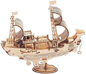 img 4 attached to 🚢 Exploring the Seas: Rolife Wooden Puzzle Ship Friend