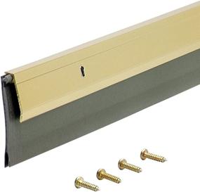 img 3 attached to M-D Building Products 5744 Heavy Duty Door Sweep, 1/4 in W X 36 in L X 2 in H, Bright Gold Finish