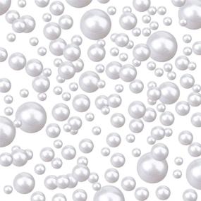 img 4 attached to 💎 Enhance Your Décor with PH PandaHall 1535pcs No Holes Imitated Pearl Beads - Perfect for Weddings, Birthdays, and Home Decoration