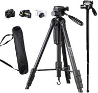 📷 excercus camera tripod: 72-inch 2-in-1 aluminum professional kit for canon nikon dslr video shooting logo