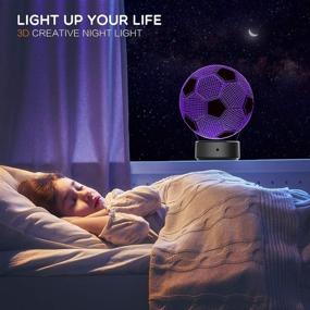 img 2 attached to 3D Lamp Soccer Gifts: 3D Night Light Illusion Ball Lamp with 7 Color Changing & Remote Control - Best Birthday and Christmas Gifts for Girls, Boys, and Kids