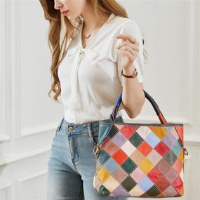 img 3 attached to Clearance Multi Color Shoulder Handbag Colorful 2B4008 Women's Handbags & Wallets