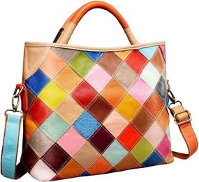 img 4 attached to Clearance Multi Color Shoulder Handbag Colorful 2B4008 Women's Handbags & Wallets