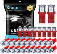 alopee - 30-pack red 194 t10 w5w 168 2825 158 501 wedge 5-smd 5050 chipsets led replacement bulbs for 12v car rv interior dome map door courtesy trunk license plate lights marine light logo