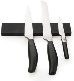 img 3 attached to 🔪 RSVP International Magnetic Knife Tool Bar: Wall Mounted, 10" Length, Multi-Use, Black Silicone Finish