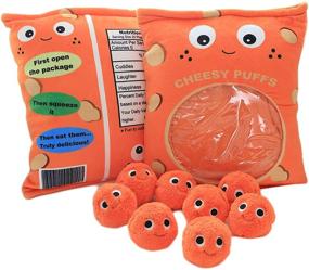 img 4 attached to 🧀 Cheesy Puffs Plush Toy Set - Puff Cheese Puff Stuffed Game Pillow - Delicious Food Dessert Packaging - Ideal Birthday Gift for Girlfriend, Kids, Boys, and Girls (6pcs per Bag)