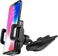 📱 olixar car cd phone holder - universal mount for iphone, samsung galaxy, motorola, huawei devices and more - black logo