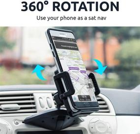 img 2 attached to 📱 Olixar Car CD Phone Holder - Universal Mount for iPhone, Samsung Galaxy, Motorola, Huawei Devices and More - Black