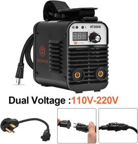 img 1 attached to 🔧 HZXVOGEN 160Amp Dual Volt Arc Stick Welding Machine: 110/220V MMA Welder, 60% Duty Cycle, Mini Portable Inverter Welder with Electrode Holder, Earth Clamp, 30A Cable Adapter