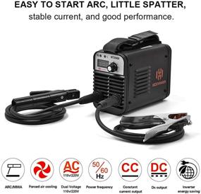 img 2 attached to 🔧 HZXVOGEN 160Amp Dual Volt Arc Stick Welding Machine: 110/220V MMA Welder, 60% Duty Cycle, Mini Portable Inverter Welder with Electrode Holder, Earth Clamp, 30A Cable Adapter