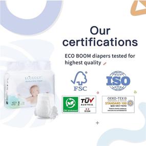 img 2 attached to 🐼 ECO BOOM Bamboo Baby Diapers: 100% Natural, Eco-Friendly, Anti-Leak System, Size 3 (13-22lb), Soft & Sensitive, 32 Count