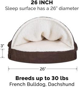 img 3 attached to 🐶 Furhaven Cozy Pet Beds: Snuggery Hooded Burrowing Cave Tent, Deep Dish Cushion Donut Dog Bed, and More