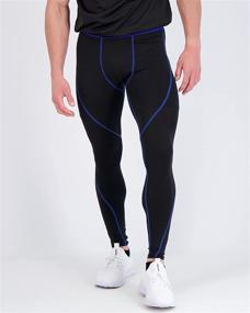 img 3 attached to 🩳 Real Essentials 4 Pack: Men's Compression Pants Base Layer Cool Dry Tights - Active Sports Leggings