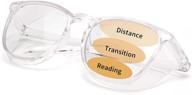 enhanced progressive multifocus reading glasses: anti-fog, blue light blocking, safety readers for women and men logo