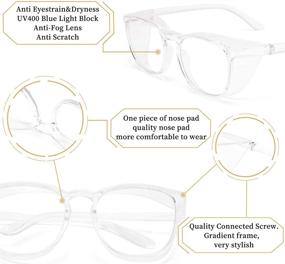 img 1 attached to Enhanced Progressive Multifocus Reading Glasses: Anti-Fog, Blue Light Blocking, Safety Readers for Women and Men