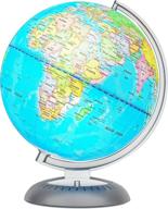 🌍 illuminated world globe on built-in stand logo