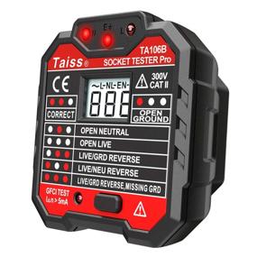 img 3 attached to 🔌 Twidec/Voltage Tester Pen Non-Contact with LED Flashlight + GFCI Outlet Tester Power Socket: Find Breakers and Detect Voltage with TA100+TA106B"