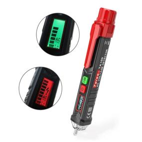 img 1 attached to 🔌 Twidec/Voltage Tester Pen Non-Contact with LED Flashlight + GFCI Outlet Tester Power Socket: Find Breakers and Detect Voltage with TA100+TA106B"