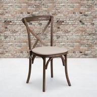 🪑 hercules series stackable early american wood cross back chair with cushion by flash furniture: enhancing seo логотип