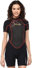 img 4 attached to 👙 Premium Shorty Wetsuit for Women by Phantom Aquatics - Voda Model
