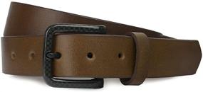 img 1 attached to Premium Brown Leather Men's Belts with Specialist Nickel Accessories