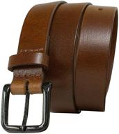 premium brown leather men's belts with specialist nickel accessories logo