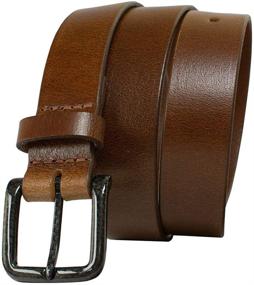 img 4 attached to Premium Brown Leather Men's Belts with Specialist Nickel Accessories