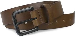img 2 attached to Premium Brown Leather Men's Belts with Specialist Nickel Accessories