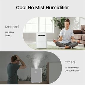 img 3 attached to Smartmi Evaporative Humidifiers: Cool, No Mist for Bedroom & Baby, Top Fill, Self-Cleaning, Smart APP Control, Auto Shutoff & Air-drying