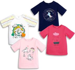 img 4 attached to 👚 Girls' Clothing: GLASH Kids Little Short Sleeve T-Shirts