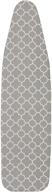 🔲 gray trellis cotton ironing board cover by household essentials for superior performance logo