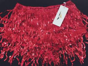 img 1 attached to 💃 Yollmart Women's Sequined Tassel Skirts Shorts for Booty Dance Festival Bottoms