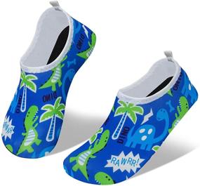 img 3 attached to Нескользящая обувь для малышей Barefoot Blue Dino Numeric_13_Point_5