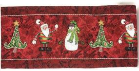 img 4 attached to 🎅 Tache Antique Vintage Christmas Eve Table Runners, 13 x 54" - Santa Claus Traditional Holiday Season Red Decorative Woven Tapestry