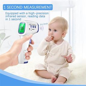img 3 attached to LPOW Forehead Thermometer: 2-in-1 Non-Contact Infrared Thermometer for Adults, Babies, and Surfaces – Dual Mode Medical Thermometer for Fever Detection