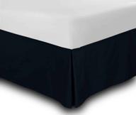 🛏️ 500tc sateen bed-skirt (king, navy blue) - long staple 100% egyptian cotton - durable, comfortable, and abrasion resistant, 500 thread count logo