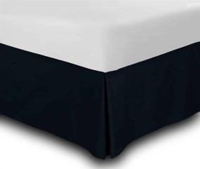 img 2 attached to 🛏️ 500TC Sateen Bed-Skirt (King, Navy Blue) - Long Staple 100% Egyptian Cotton - Durable, Comfortable, and Abrasion Resistant, 500 Thread Count