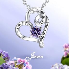 img 1 attached to 💕 AEONSLOVE Birthstone Necklaces: A Heartfelt Symbol of Love for Women - Sterling Silver Pendant with Birthstones, Perfect Gift for Mother, Mom, Grandma, Daughter - Timeless Jewelry for Girls, Her - 18in Chain included