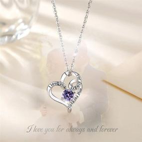 img 2 attached to 💕 AEONSLOVE Birthstone Necklaces: A Heartfelt Symbol of Love for Women - Sterling Silver Pendant with Birthstones, Perfect Gift for Mother, Mom, Grandma, Daughter - Timeless Jewelry for Girls, Her - 18in Chain included