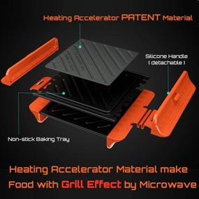 img 2 attached to Удобный сэндвич-гриль для микроволновки: панини-пресс, противень-гриль, обжарщик - быстрый, безопасный и моется в посудомоечной машине.